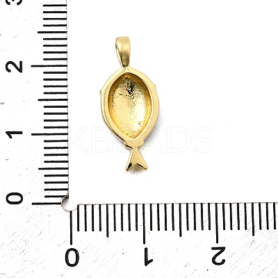 Brass Enamel Pendants KK-I360-018G-1