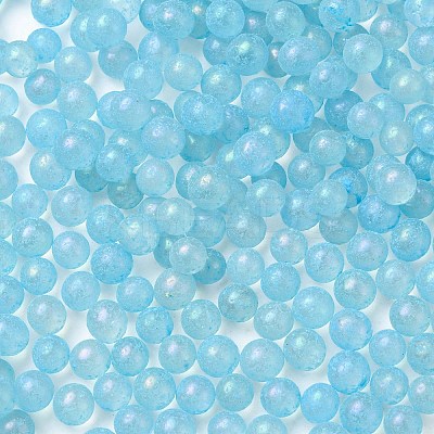 Luminous Glow in the Dark Transparent Glass Round Beads GLAA-F124-B07-1