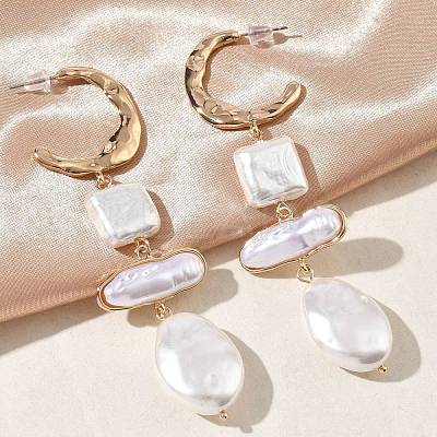 Zinc Alloy Dangle Stud Earrings EJEW-L314-01A-1