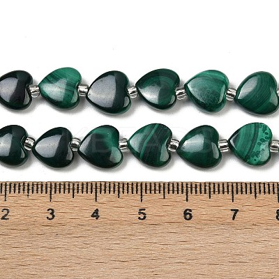 Natural Malachite Beads Strands G-L630-B01-10x10mm-1