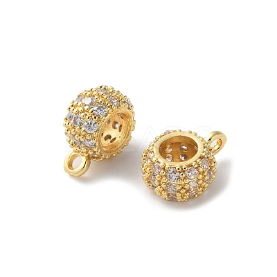 Brass Micro Pave Cubic Zirconia Tube Bails KK-S512-08G-1