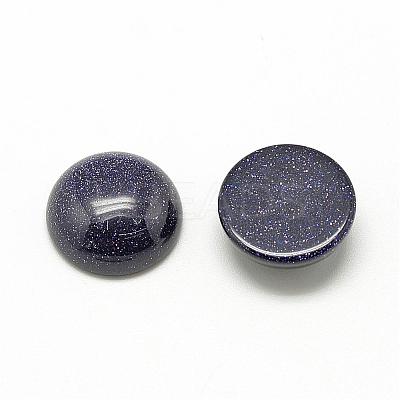 Synthetic Blue Goldstone Cabochons G-R416-8mm-34-1