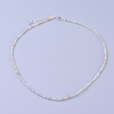 Natural Rutilated Quartz Beaded Necklaces NJEW-K114-B-A10-1