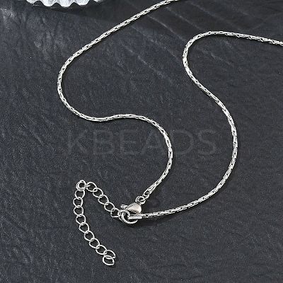 1.2MM 304 Stainless Steel Boston Link Chain Necklaces NJEW-D328-01P-02-1