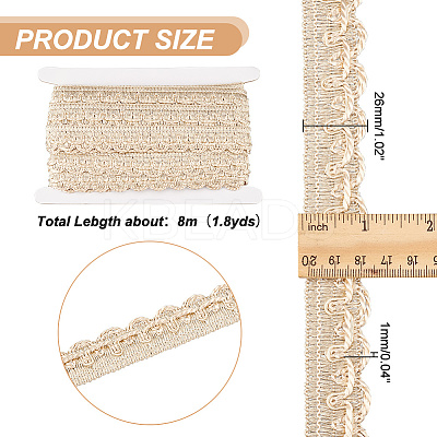 8M Polyester Curtain Lace Trimmer Ribbon DIY-NB0008-30A-1