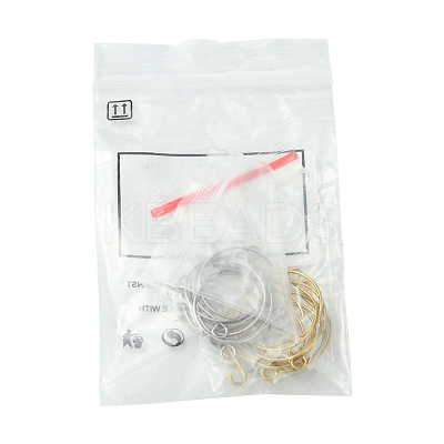 24Pcs 2 Colors Ion Plating(IP) 304 Stainless Steel Earring Hooks STAS-FS0001-65-1