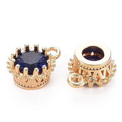 Brass Micro Pave Cubic Zirconia Charms KK-S356-772H-1