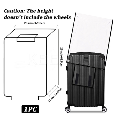 Transparent PVC Luggage Cover AJEW-WH20080-52F-1