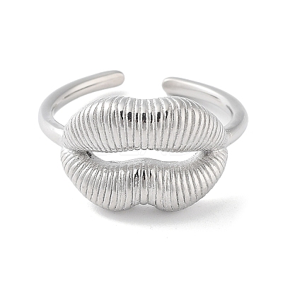 Non-Tarnish 304 Stainless Steel Open Cuff Rings RJEW-H217-01P-1