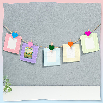 80Pcs 10 Colors Wooden Clips Tacks DIY-CP0012-83-1
