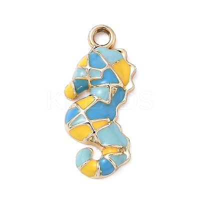 Alloy Enamel Pendants PALLOY-P313-09A-G-1