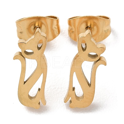 304 Stainless Steel Stud Earrings EJEW-B022-04G-1