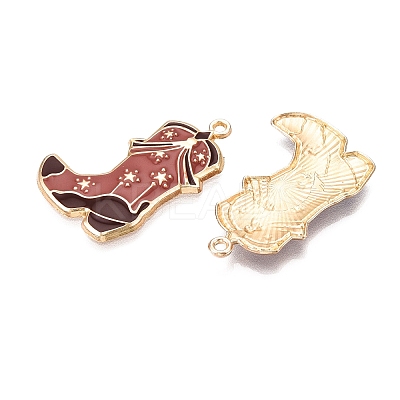 Rack Plating Alloy Enamel Pendants ENAM-N056-384KCG-02-1