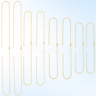 12Pcs 4 Styles 304 Stainless Steel Cable Chain Necklace Making STAS-SC0010-23G-1