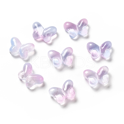 Transparent Baking Paint Glass Beads GLAA-F115-01J-1
