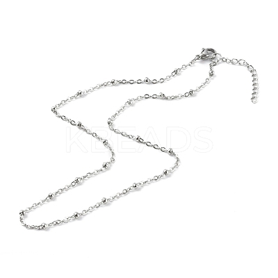 Non-Tarnish 304 Stainless Steel Satellite Chain Necklaces NJEW-JN03459-01-1