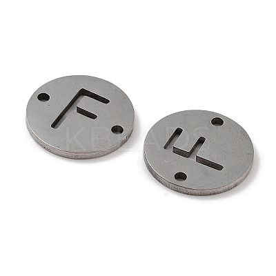 Non-Tarnish 201 Stainless Steel Hollow Flat Round Links FIND-R149-03F-P-1