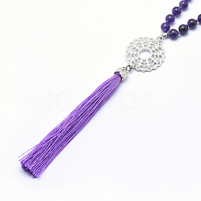 Alloy Pendant Necklaces LS-NJEW-F170-B04-1