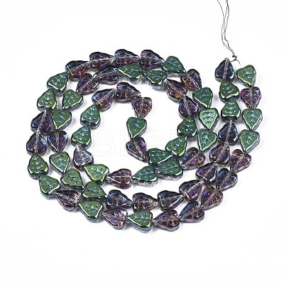 Electroplate Glass Beads Strands EGLA-S188-16-C03-1