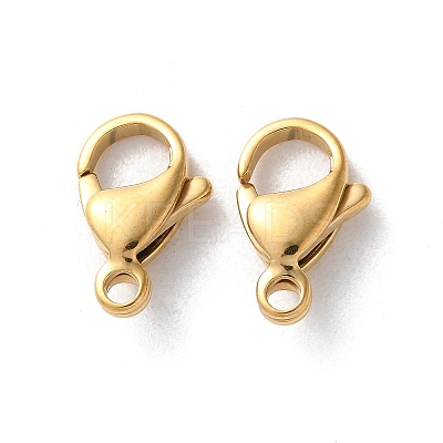304 Stainless Steel Lobster Claw Clasps X-STAS-V007-01D-G-1