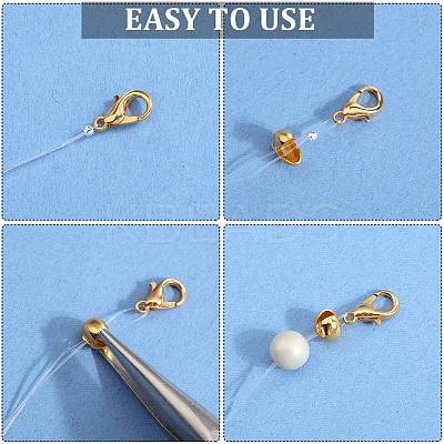 200Pcs 2 Colors Brass Crimp Beads Covers KK-SP0001-88-1