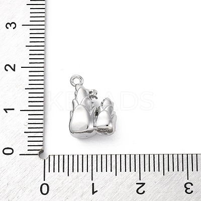 Brass Rhinestone Crystal Pendants KK-E793-07P-1