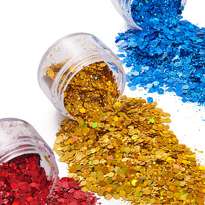 10 Boxs 10 Colors Nail Art Flash Powder and Sequins MRMJ-TA0001-30-1