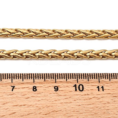 4.5MM 304 Stainless Steel Wheat Chain Necklaces for Women NJEW-B134-05A-G-1