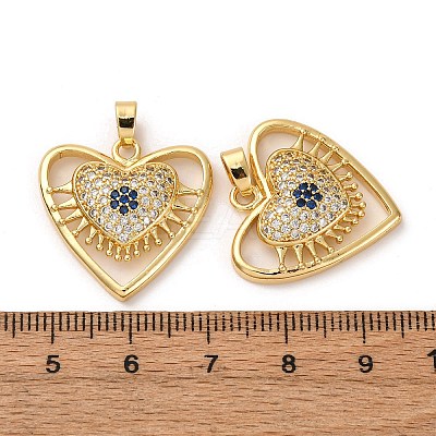 Brass Micro Pave Cubic Zirconia Pendants KK-F903-10G-1