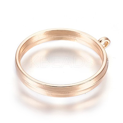 Alloy Open Back Bezel Pendants X-PALLOY-WH0030-01G-1