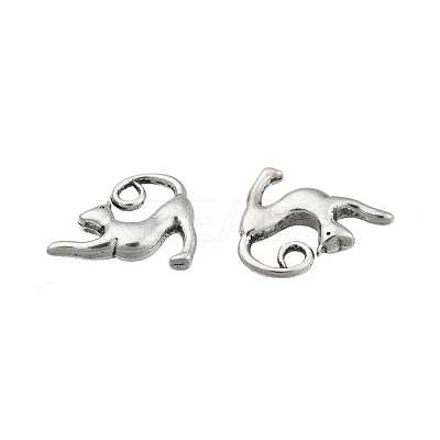 Tibetan Style Alloy Kitten Pendants TIBEP-A22092-AS-LF-1