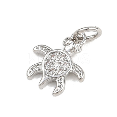 Brass Micro Pave Cubic Zirconia Pendants KK-A269-04E-P-1
