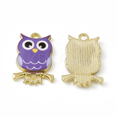 Painted Alloy Pendants PALLOY-P288-01G-12-1