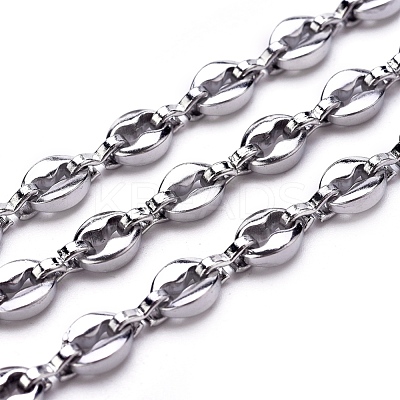 Tarnish Resistant 304 Stainless Steel Coffee Bean Chain CHS-G011-17P-1