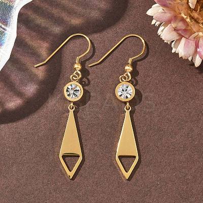 304 Stainless Steel Tie Dangle Earrings EJEW-Z129-19G-1