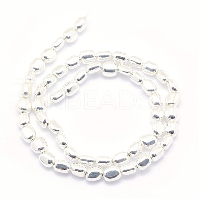 Electroplate Non-magnetic Synthetic Hematite Beads Strands G-L485-17A-S-1