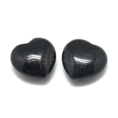 Natural Obsidian Heart Love Stones G-S336-01D-10-1