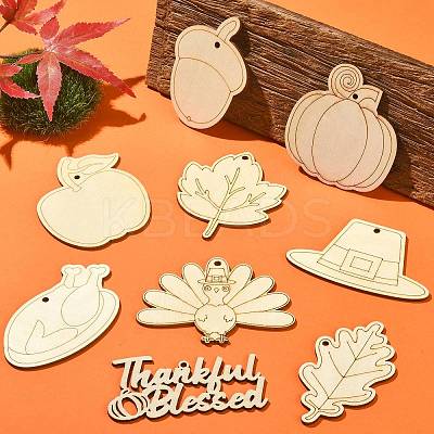 Thanksgiving Day Theme Unfinished Wood Cutouts WOOD-CJC0009-03-1