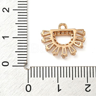 Brass Micro Pave Clear Cubic Zirconia Pendants ZIRC-U003-01G-07-1