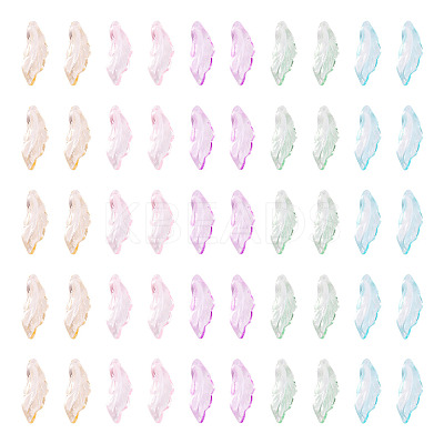 175G 5 Colors Baking Paint Transparent Glass Pendants DGLA-TA0001-40-1