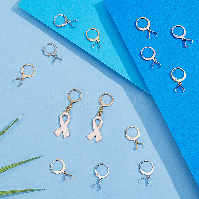20 Pair 2 Color 304 Stainless Steel Leverback Earring Findings EJEW-AB00047-1