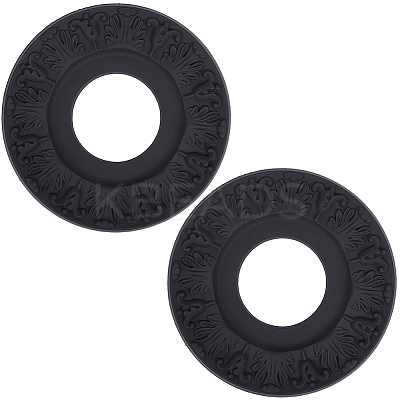 2Pcs Round Ring Imitation Leather Chandelier Base FIND-CN0002-09A-1