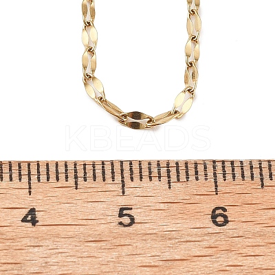 2MM 304 Stainless Steel Dapped Chain Necklaces for Women NJEW-B131-05G-1