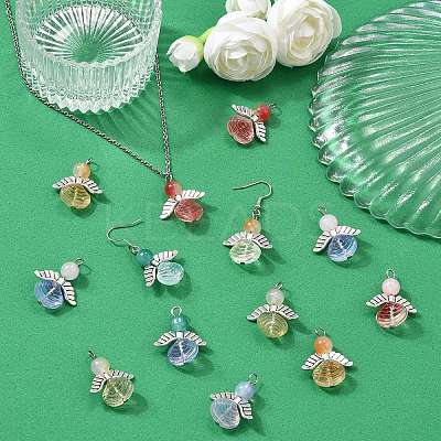 30Pcs Glass Pendants FIND-CJ0003-36-1