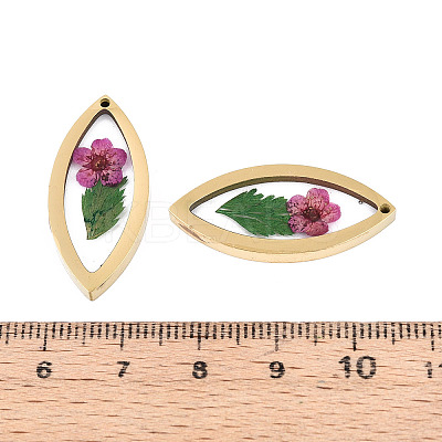 304 Stainless Steel Epoxy Resin Pendants STAS-T072-31-1