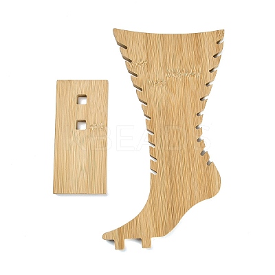 Leg Shaped Wood Anklet Display Stands WD-CBA482F-01A-1