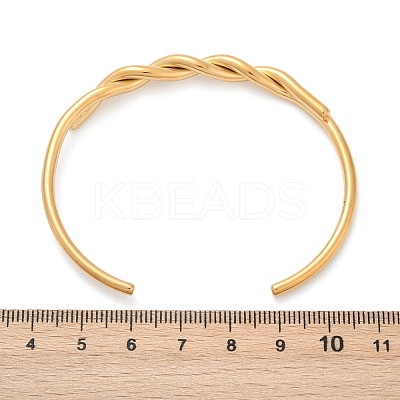 304 Stainless Steel Cuff Bangles for Women BJEW-F497-01G-1