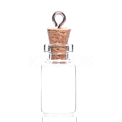Wooden Cork Wishing Bottle Pendants PW-WG999AC-07-1