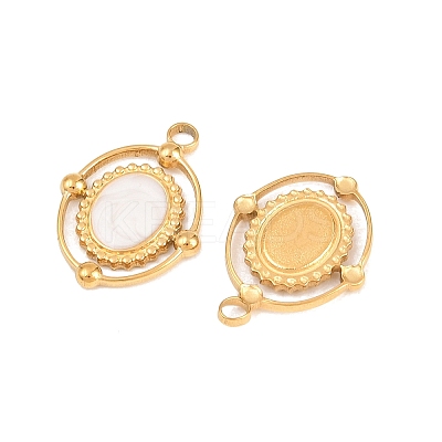 304 Stainless Steel Enamel Pendants STAS-K293-15G-1