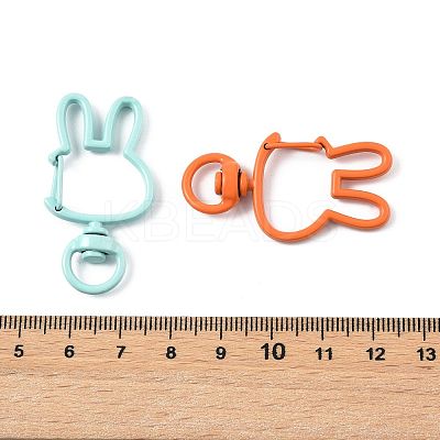 14Pcs Spray Painted Eco-Friendly Alloy Swivel Snap Hook Clasps FIND-FS0004-60-1